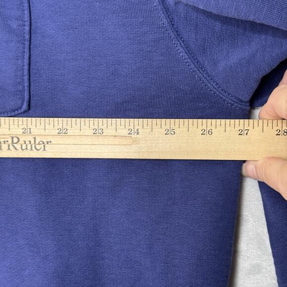 Polo Ralph Lauren Sweatshirt Mens 2XLT Tall Blue Mock Neck Henley Cotton Pocket - Picture 5 of 7